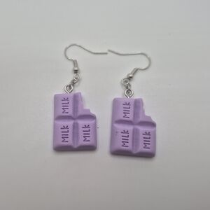 Purple Chocolate Bar Earrings
